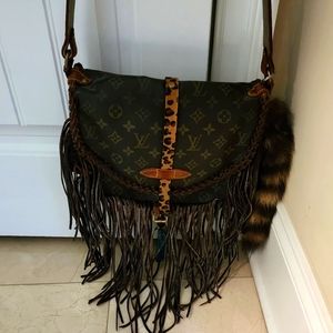 Boho Crossbody Revamped Louis Vuitton with Guitar Strap